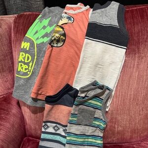Toddler Boys Tank Top Lot of 5 size 4T old navy, gymboree